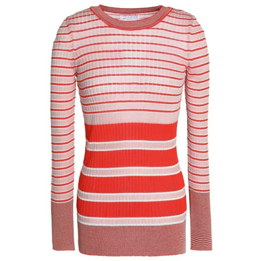 NWT Sandro Paris Ribbed Long Sleeve Striped Top - Picture 3 of 14